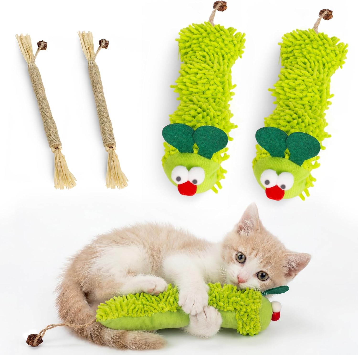 Detalle de Uyubao Cat Chew Toy Set with Silvervine
