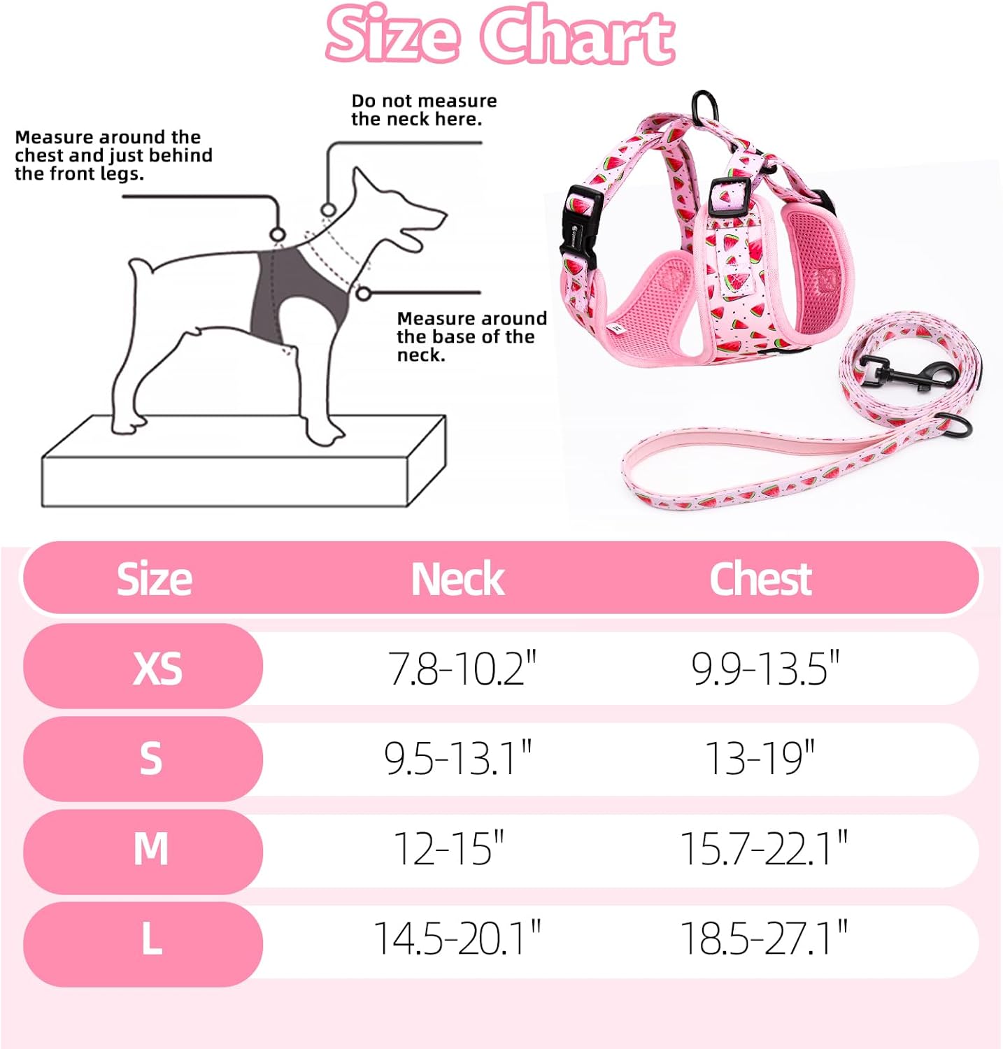 Thumbnail 4 de COOWONE Dog Leash and Harness Set – Soft Lightweight Mesh Step-in Harness for Small to Medium Dogs