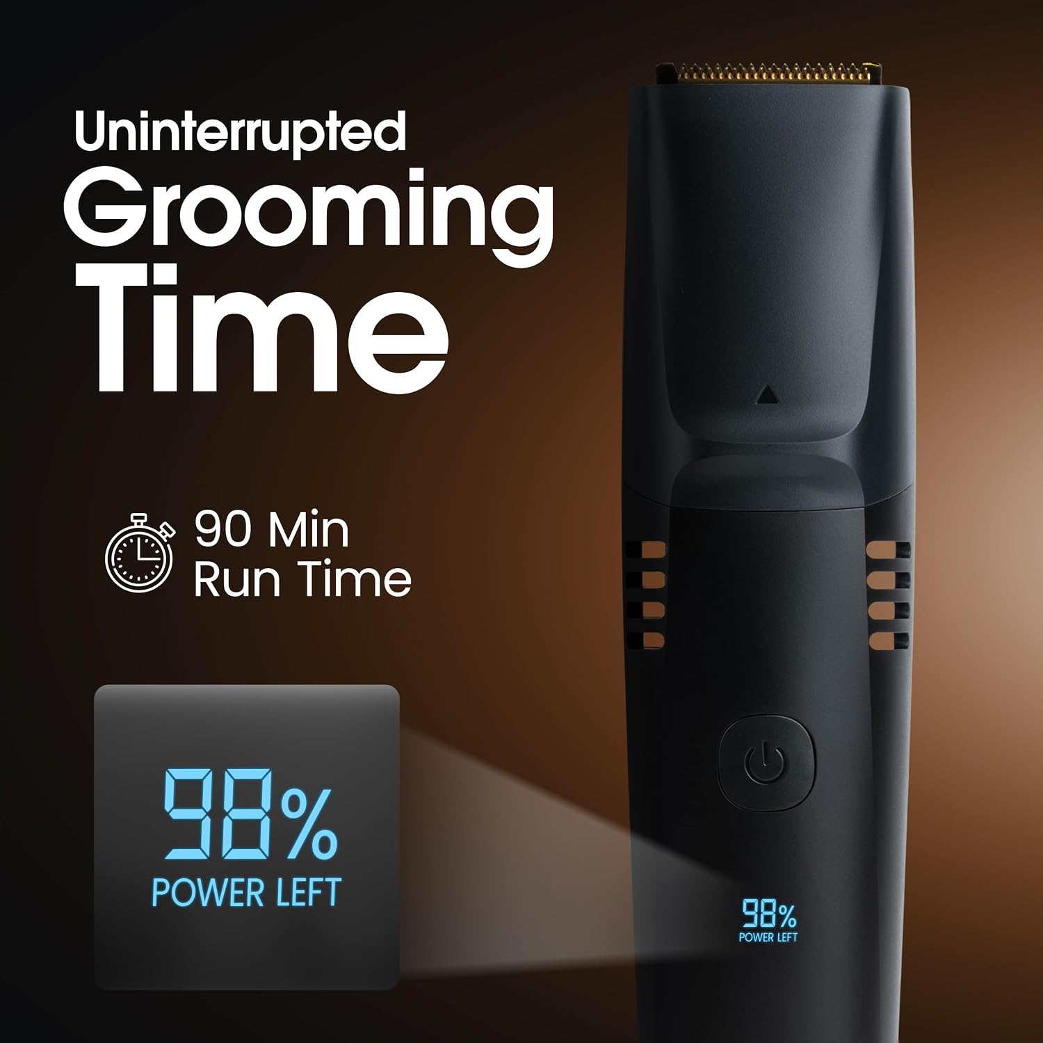 Detalle de Bell+Howell Vacutrim Deluxe Cordless Beard Trimmer with Built-in Vacuum (20 Trim Settings)