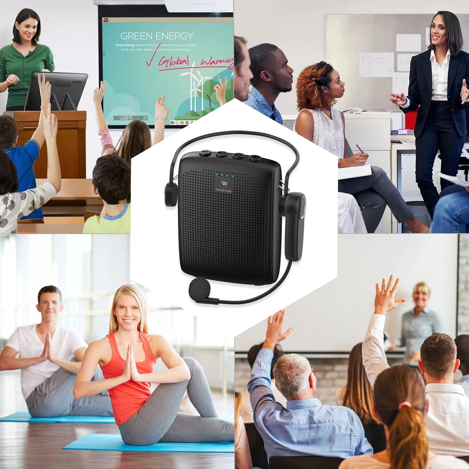 Thumbnail 6 de WinBridge WB002 Voice Amplifier with 15W Speaker, Bluetooth and Wireless Mic