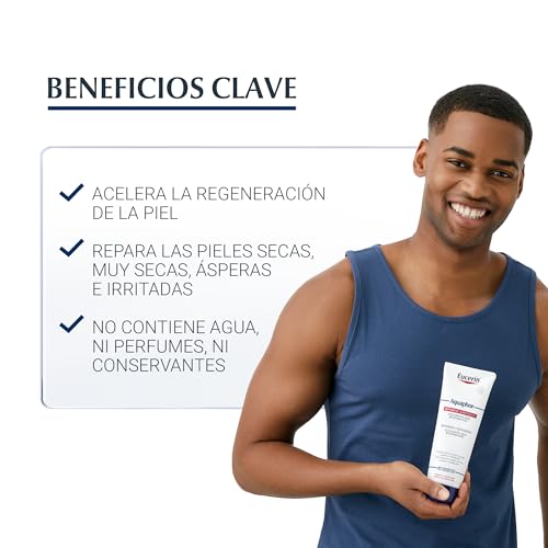 Detalle de Eucerin Aquaphor Pomada Reparadora 220 ml: crema hidratante y cicatrizante para piel seca y agrietada