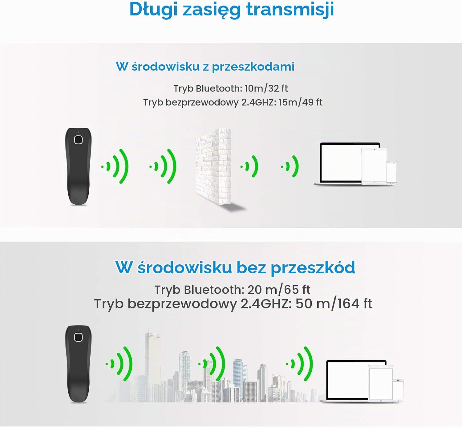 Thumbnail 3 de NETUM C990 – kieszonkowy skaner kodów kreskowych 1D/2D, Bluetooth, USB i 2,4 GHz