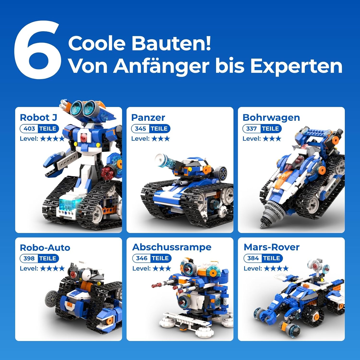 Thumbnail 3 de Apitor Robot J 480 Teile Programmierrobot für Kinder ab 7