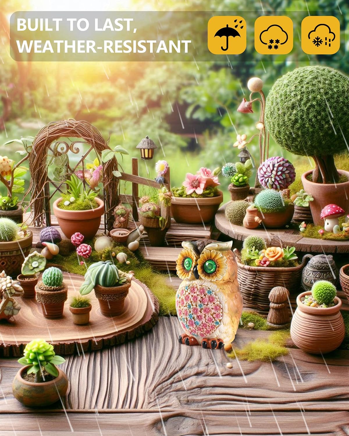 Thumbnail 4 de GoGnome Owl Figurine, 5.5-Inch