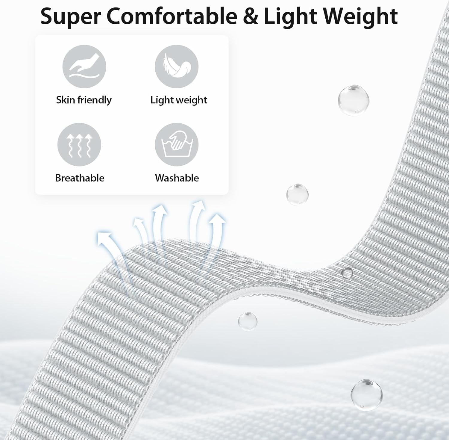 Thumbnail 1 de Higgs Nylon Loop Sport Strap for Apple Watch (nylon, breathable, easy one-handed adjust)