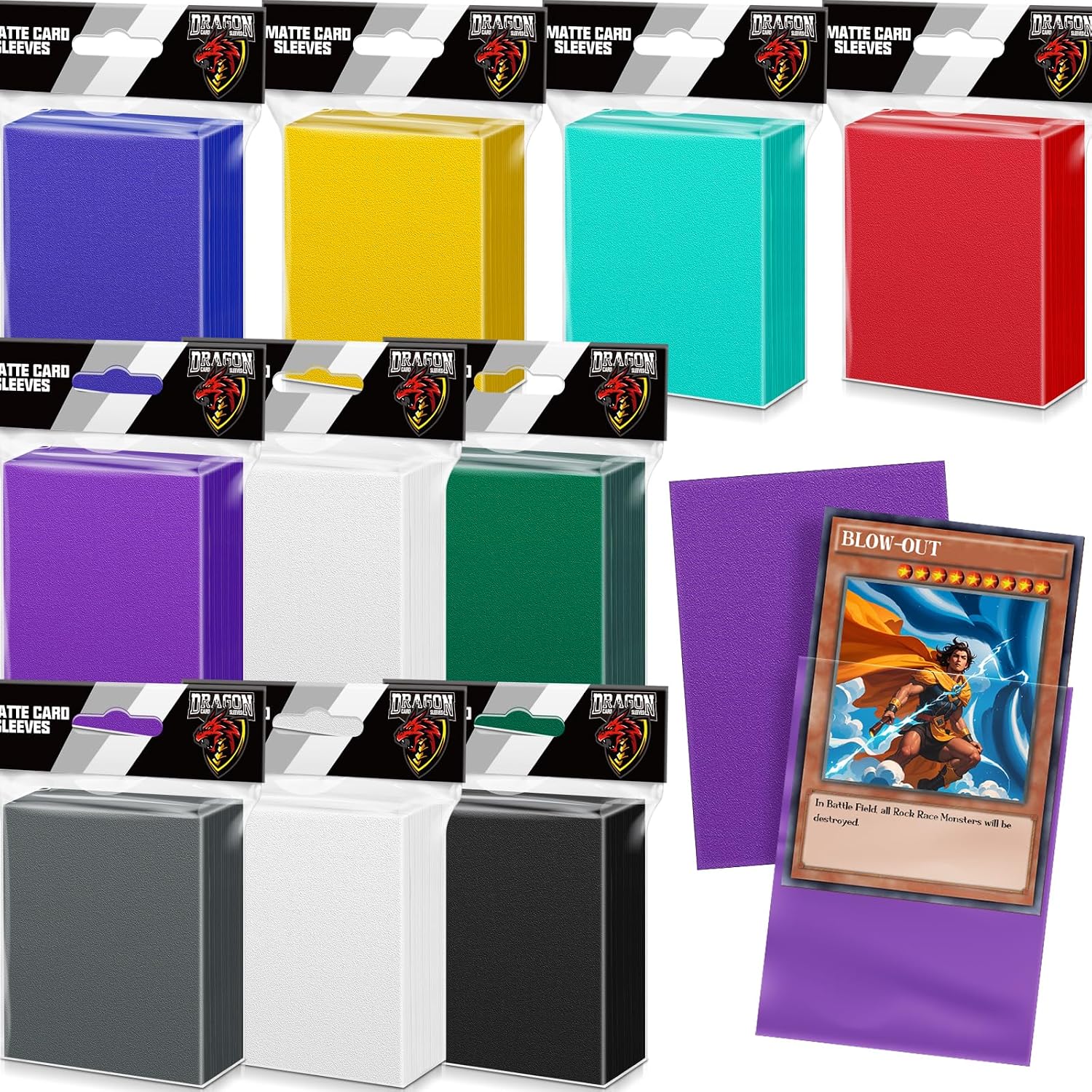 Detalle de 1000Pcs Trading Card Sleeves, 10 Colors Top Loading Sleeves for Standard Cards (2.5" x 3.5")