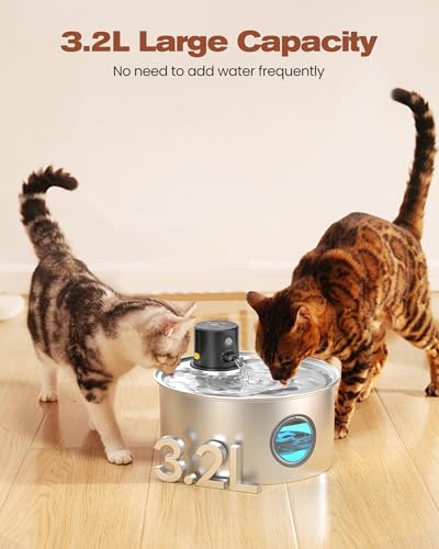 Thumbnail 5 de Fuente para Gatos sin Cable 🐱 Acero Inoxidable 3.2L