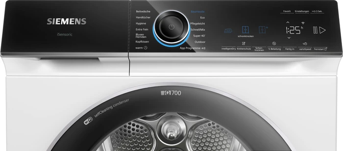 Thumbnail 9 de Siemens WQ46B2D41 Wäschetrockner mit varioSpeed, SelfCleaning Kondensator und Home Connect