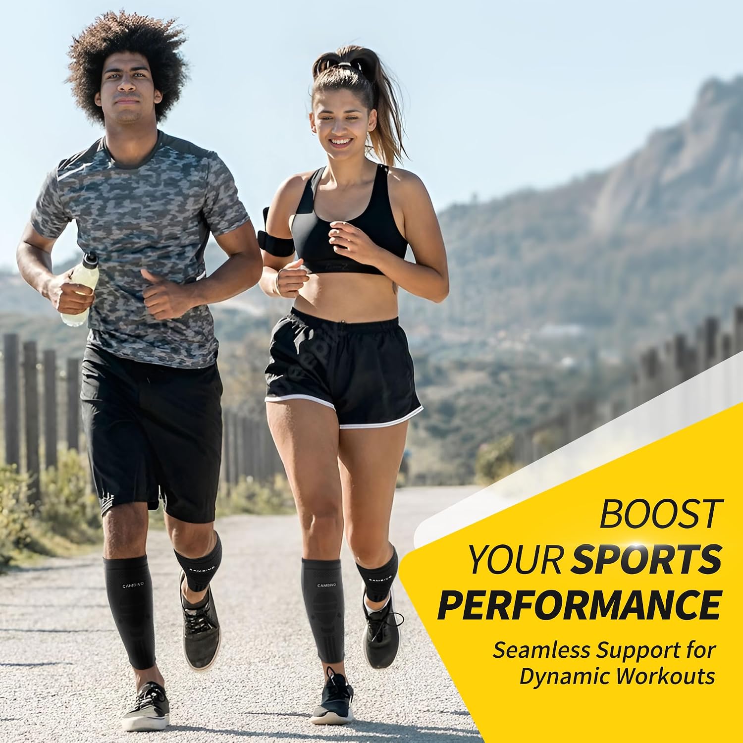 Detalle de CAMBIVO calf compression sleeve 2 pack