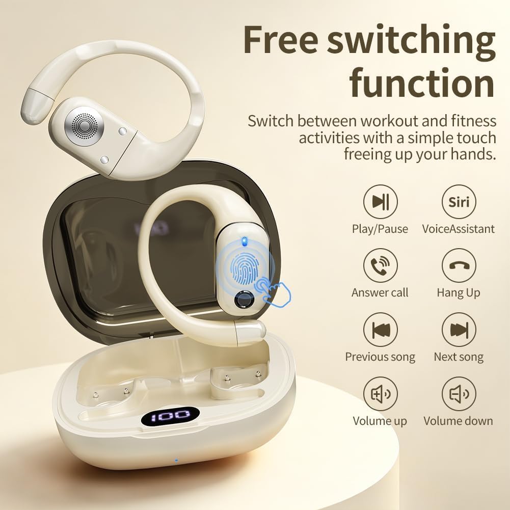Thumbnail 6 de Cuffie Bluetooth Open-Ear: audio Hi‑Fi, IPX6 e 40 ore di riproduzione per corsa e allenamento