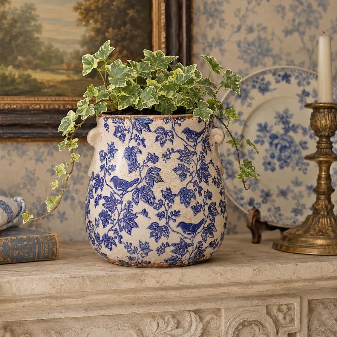 Detalle 2 de Ceramic planter, 6.7-inch