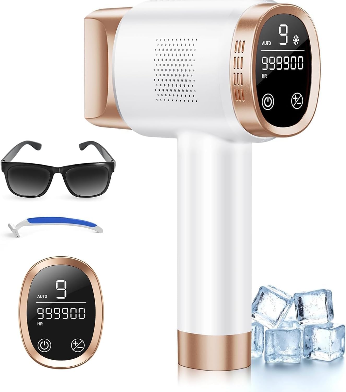 Imagen de 21J Epilatore Luce Pulsata con Raffreddamento a Ghiaccio 8°C – Depilazione IPL con Display LCD e Sicurezza a Contatto en OfertitasTOP