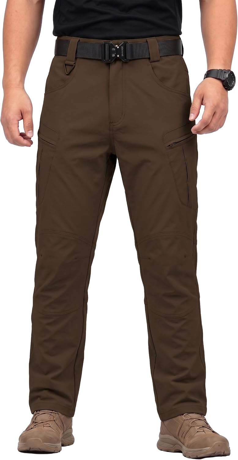 Detalle 2 de Pillxter Men's Stretch Tactical Pants, 4-Way Stretch, 6 Pockets, Water-Resistant