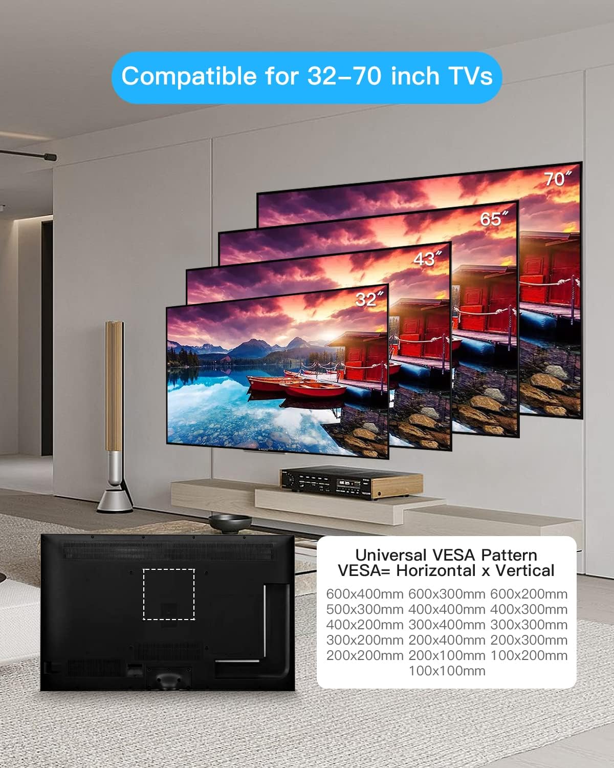 Thumbnail 6 de WHYFONE long reach TV wall bracket 650mm