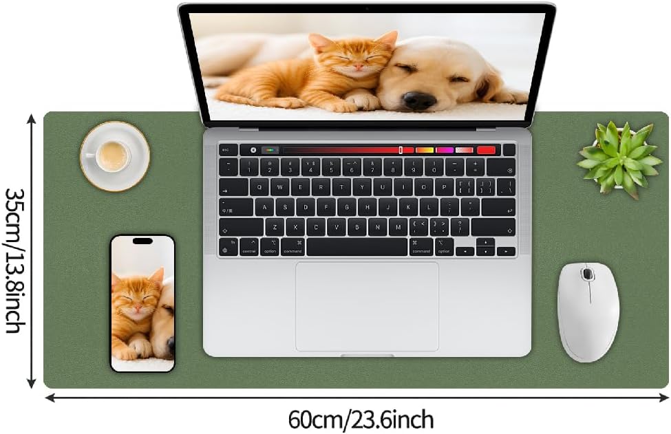 Thumbnail 1 de Niviy Leather Desk Mat Non-Slip PU Mouse Mat (60 x 35 cm) – waterproof desk protector