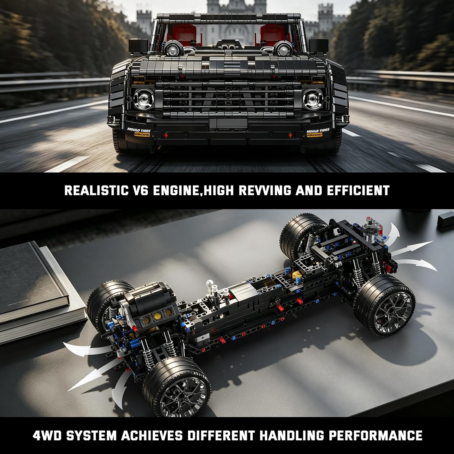 Detalle de Mould King 13082 Pickup Truck 3695 pieces