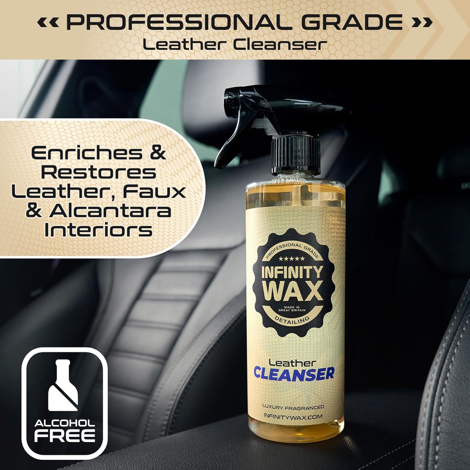 Detalle 2 de Infinity Wax Leather Cleanser 500ml – Premium Leather & Faux Leather Cleaner