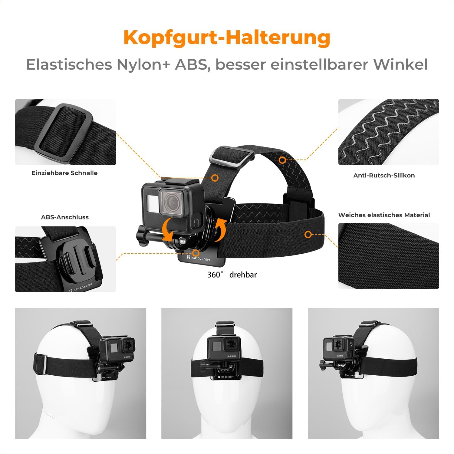 Thumbnail 2 de K&F CONCEPT Action Kamera Zubehör Kit für POV