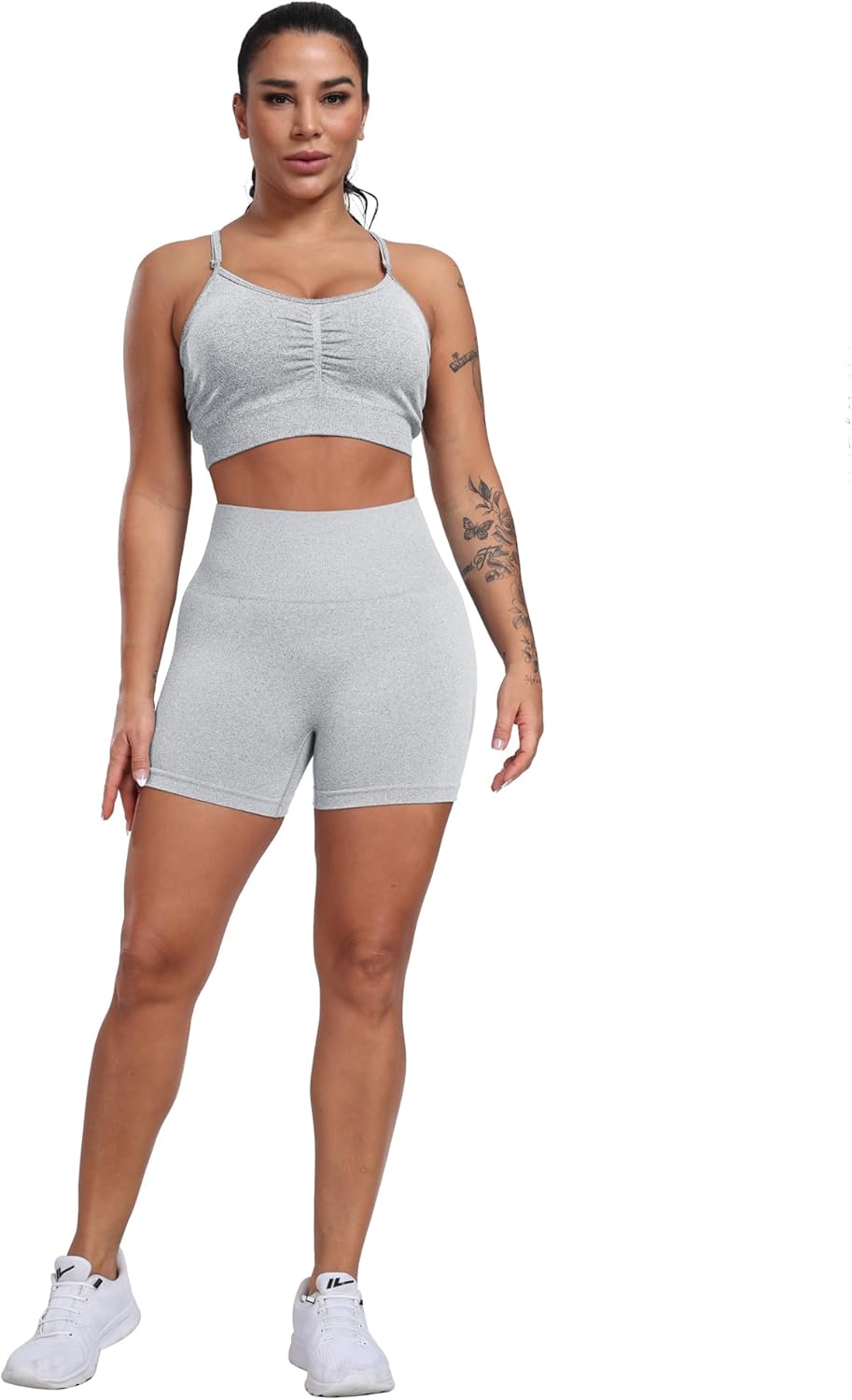Detalle 2 de CHRLEISURE Women's 4 Pack High Waist Scrunch Shorts