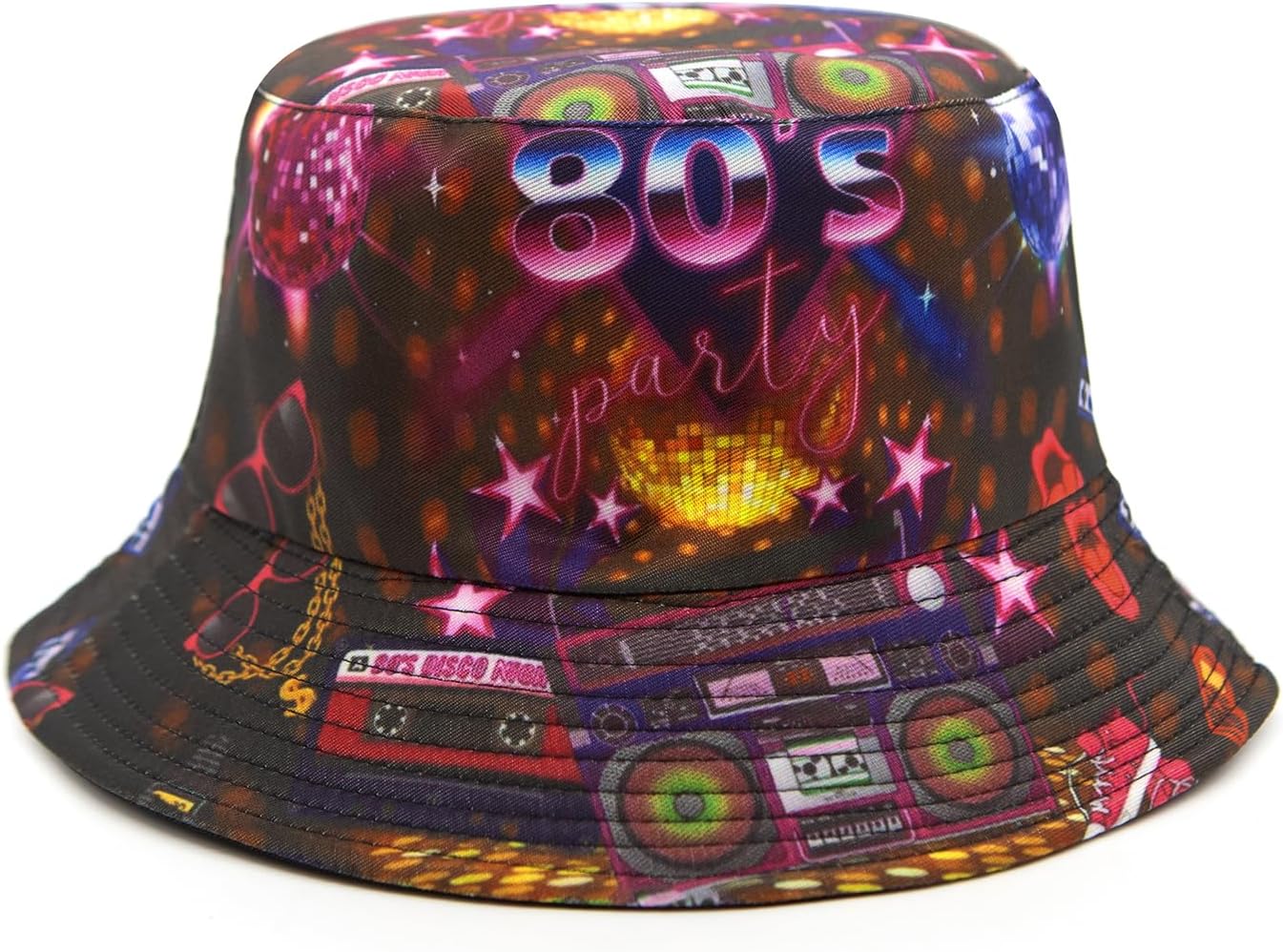Detalle de YAMEIZE Retro Style 80s Reversible Bucket Hat
