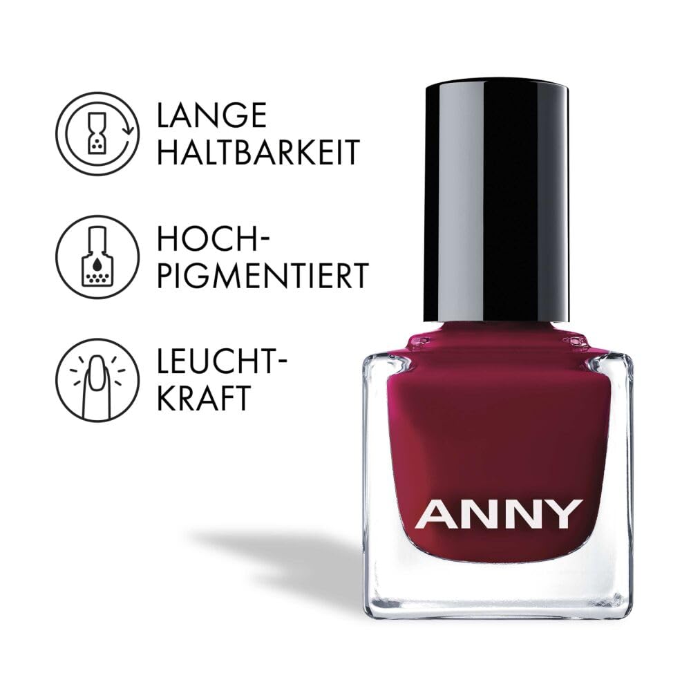 Detalle 2 de ANNY Nail Polish „Party Is Started“ – Farb-Nagellack für langanhaltenden Glanz, splitterresistent & schnell trocknend (15 ml)
