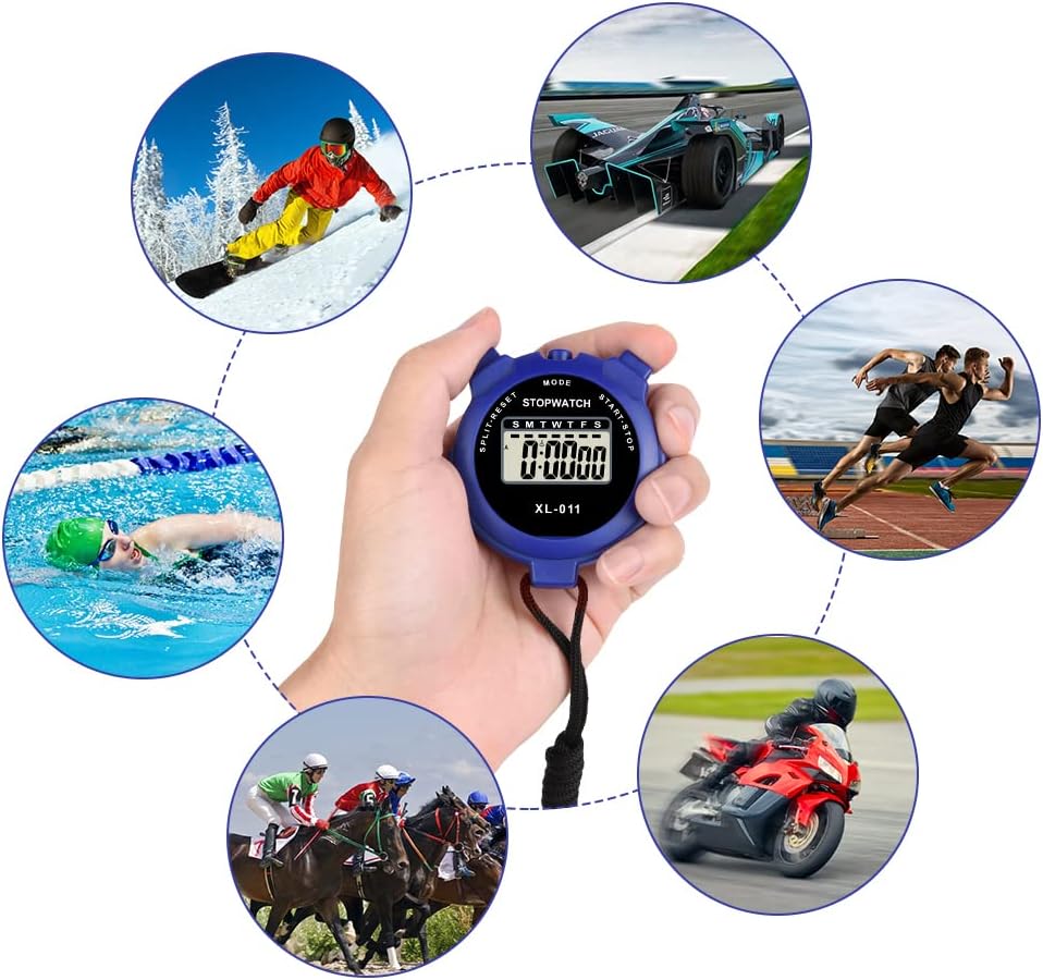 Thumbnail 6 de Vicloon Digital Sport Stoppuhr Timer – digitale Stoppuhr mit Großem Display, Wecker & Kalender