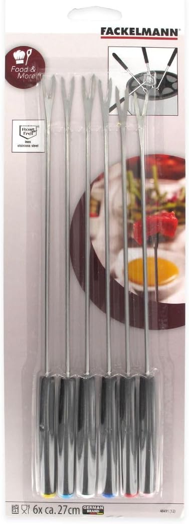 Thumbnail 6 de Fackelmann Fonduegabeln aus Edelstahl (6 Stück) – Fonduespieße mit farbigen Kunststoffgriffen