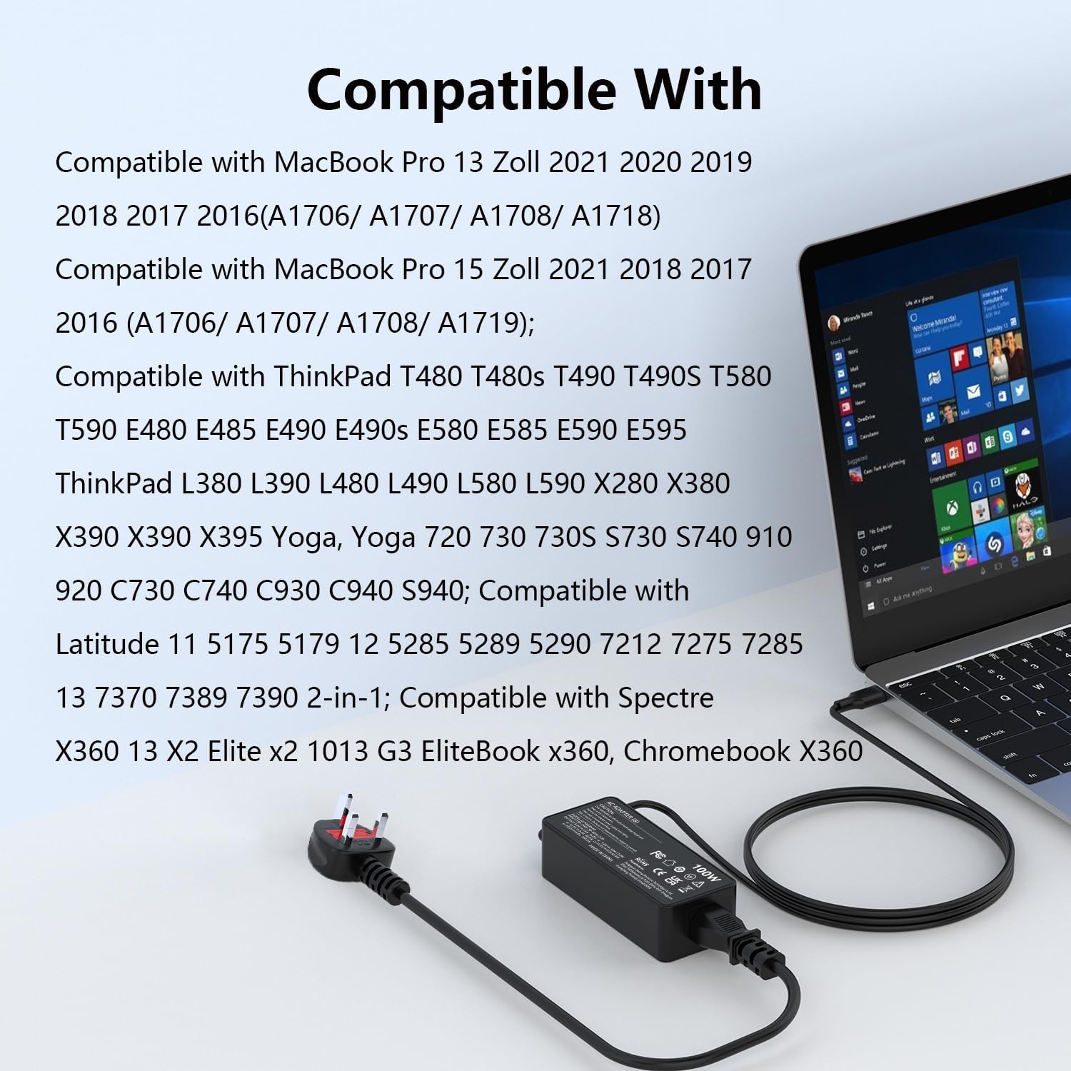 Thumbnail 3 de 100W USB‑C Laptop Charger – 100W Power Adapter