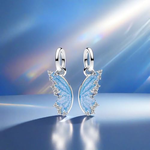 Detalle 1 de PHCLASY Beautiful Butterfly Charms: charm de plata 925 para pulseras y collares, Halloween