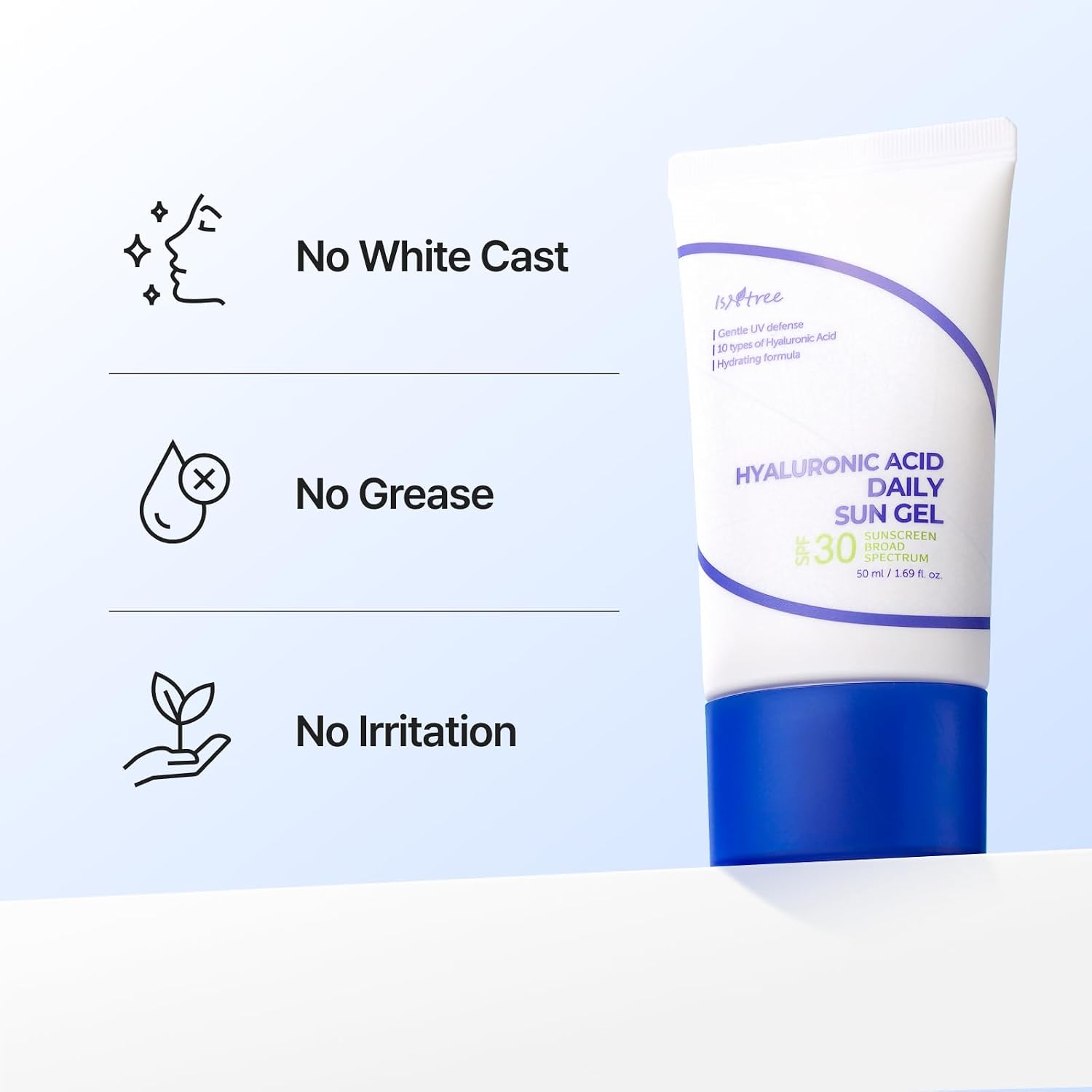 Thumbnail 2 de ISNTREE Hyaluronic Acid Daily Sun Gel SPF 30 — Lightweight, Hydrating Korean Sunscreen with 10 Types of Hyaluronic Acid