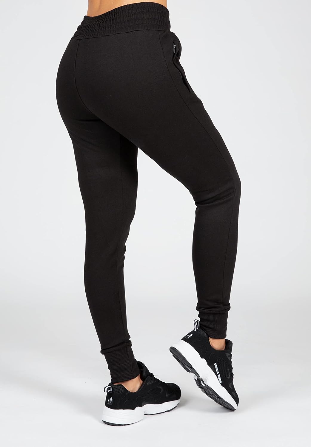 Detalle de Gorilla Wear Marion Sweatpants – damskie spodnie dresowe, Regular Fit, ściągacz i kieszenie na zamek