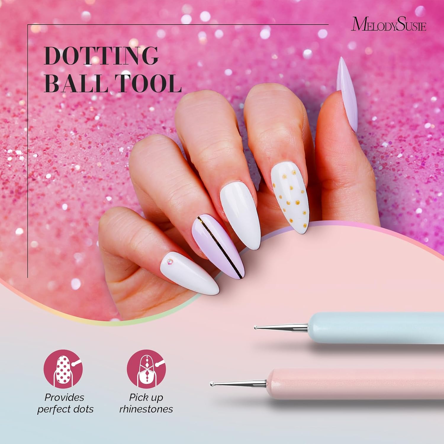 Thumbnail 4 de MelodySusie Nagelkunst Pinsel Set 6Stk
