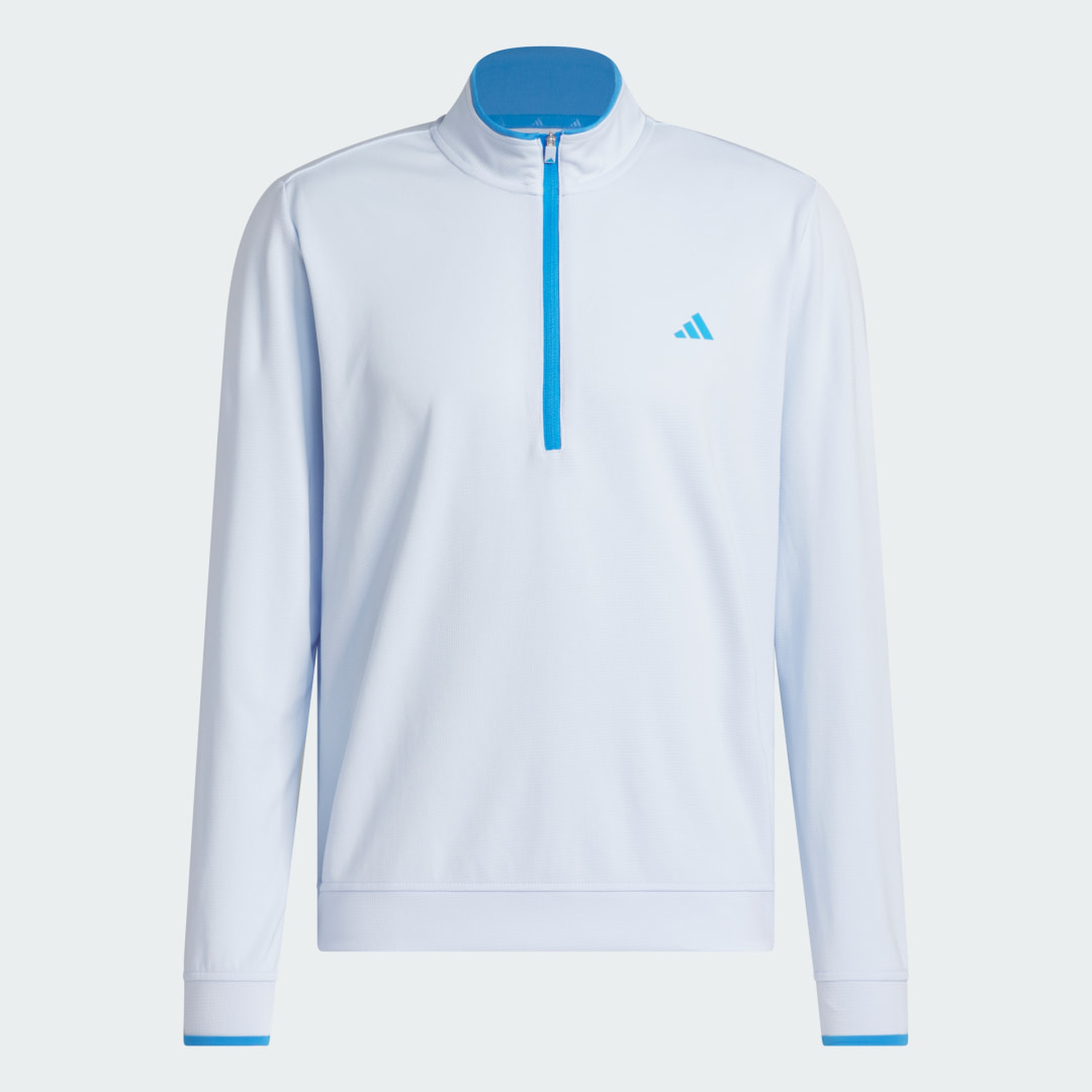 Detalle de Sudadera ligera con cremallera hasta el pecho de Adidas en azul