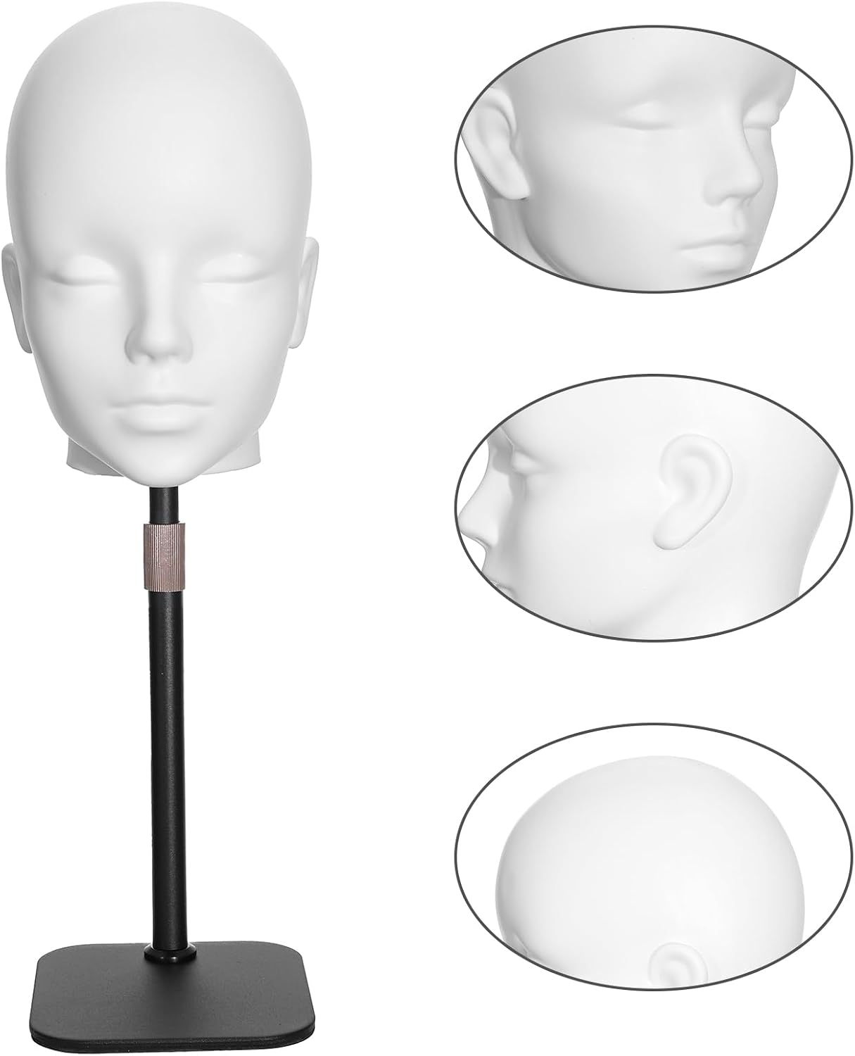 Detalle de VEELTRAS Male Bald Mannequin Head for Wigs ๐ญ