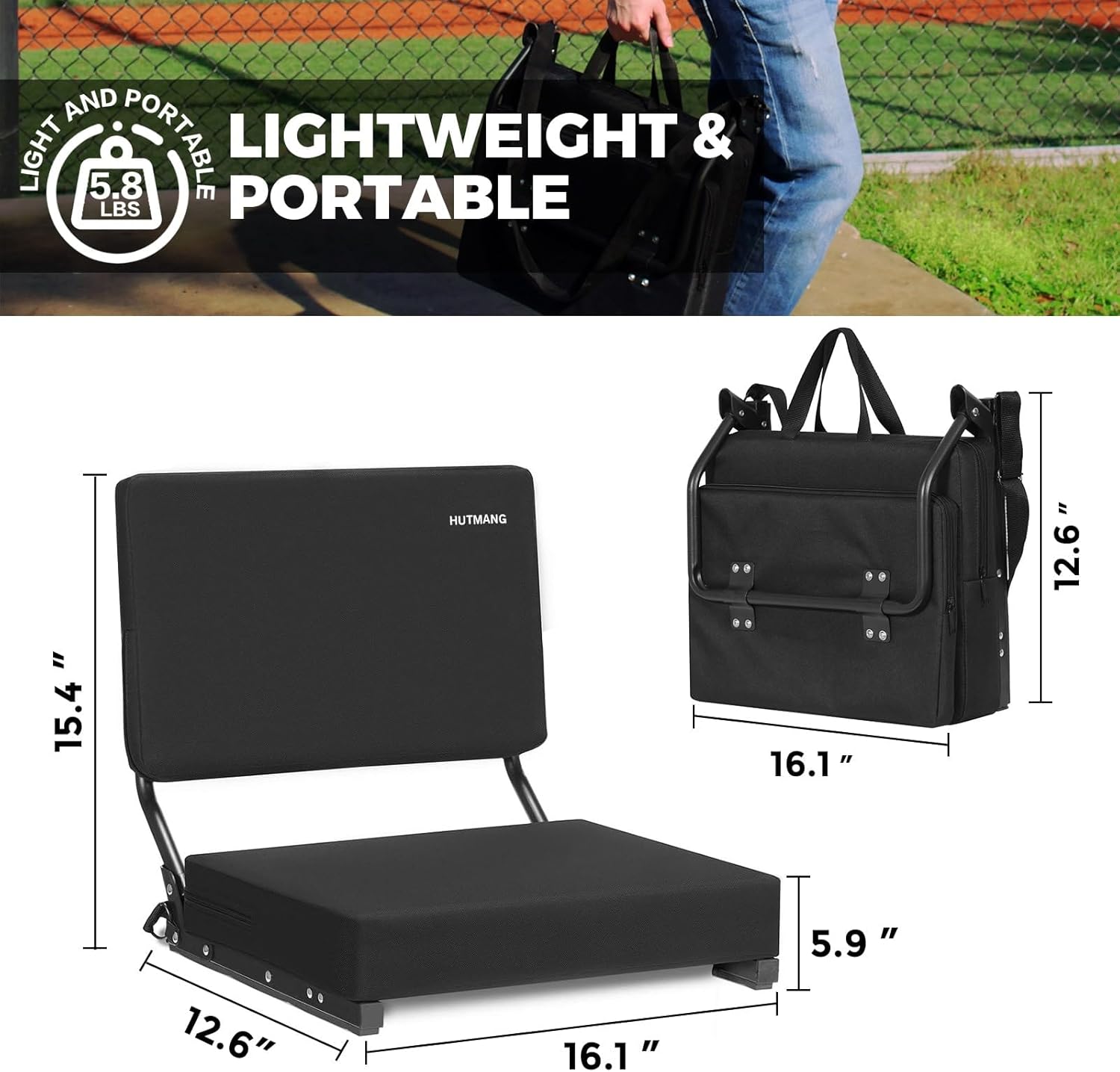 Detalle 2 de HUTMANG Chair Stadium Seat 330LBS
