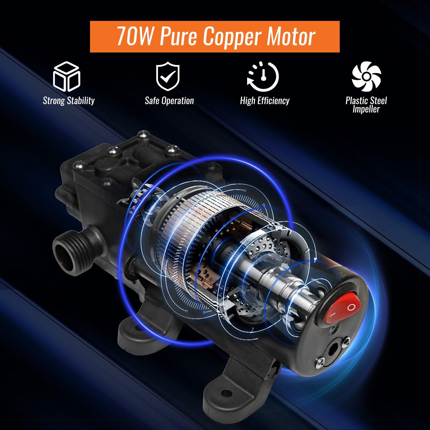 Detalle de Steauty 12V Fuel Transfer Pump 85 GPH ⛽