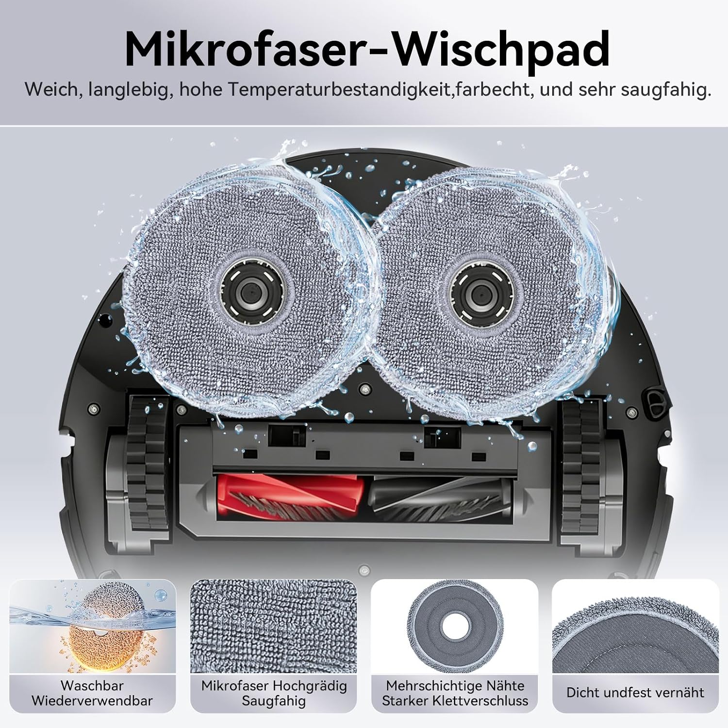 Thumbnail 6 de Zubehör-Set für Roborock Saros 10R / Saros 20 / Qrevo CurvX / Qrevo Curv 2 Pro / Curv 2 ProX – 2 Hauptbürsten, HEPA-Filter & mehr