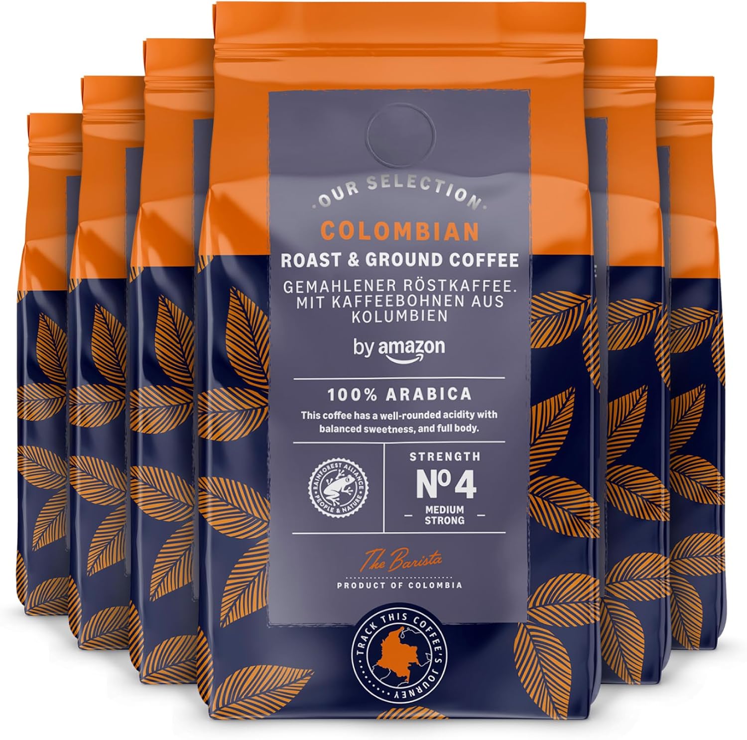 Detalle de By Amazon Café torréfié Colombien – Café moulu, torréfaction moyenne, 227 g