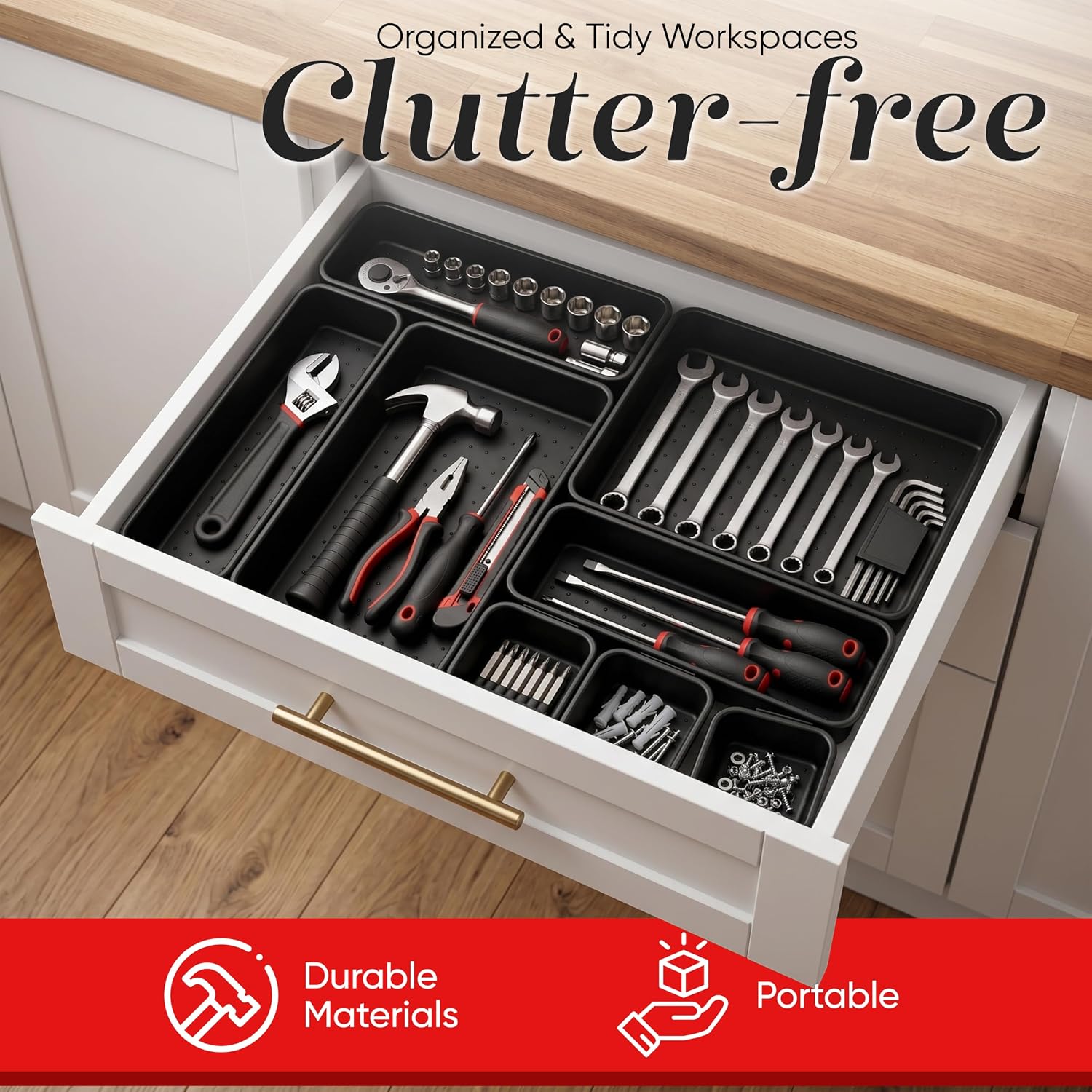 Thumbnail 4 de Interlocking Drawer Organizer Bins, 8-Piece Set