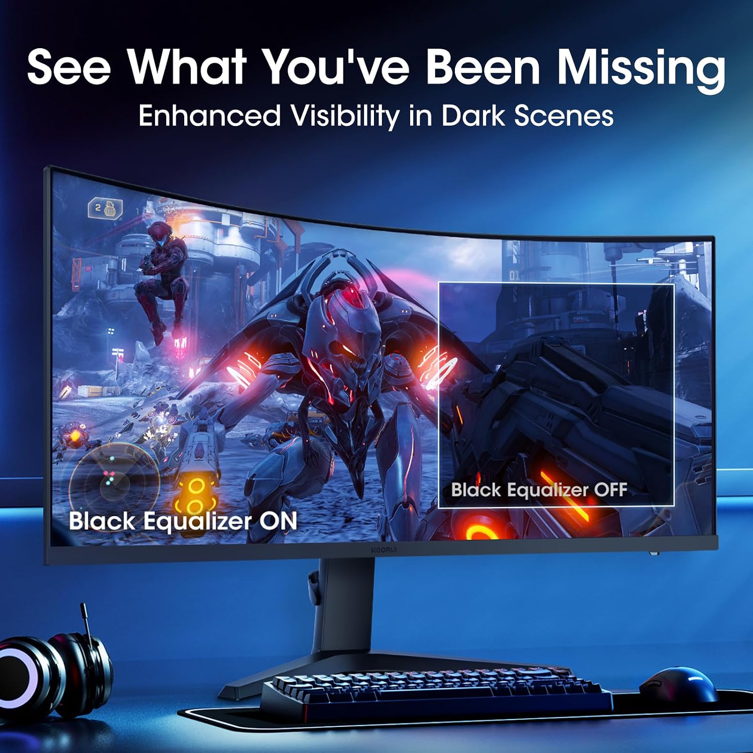 Thumbnail 6 de KOORUI 34-inch Curved Gaming Monitor