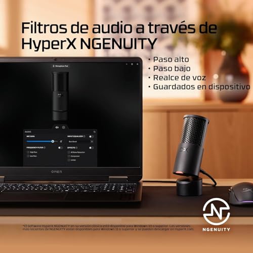 Thumbnail 10 de HyperX Solocast 2: micrófono USB cardioide para streaming y podcast en negro