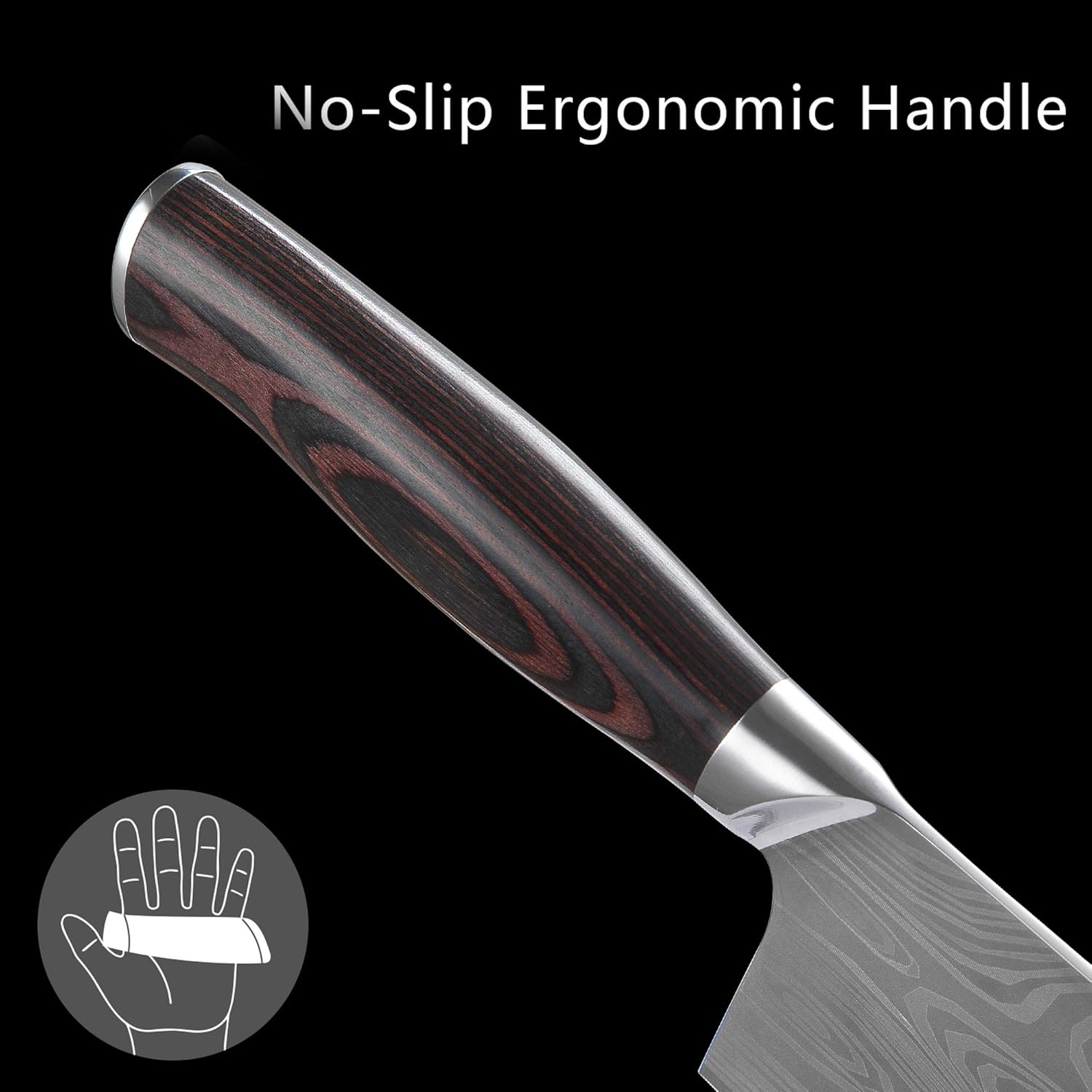 Thumbnail 5 de Theexecva Hackmesser Fleischerbeil 7 Zoll – Cleaver aus hochgekohltem Edelstahl für Küche & Restaurant