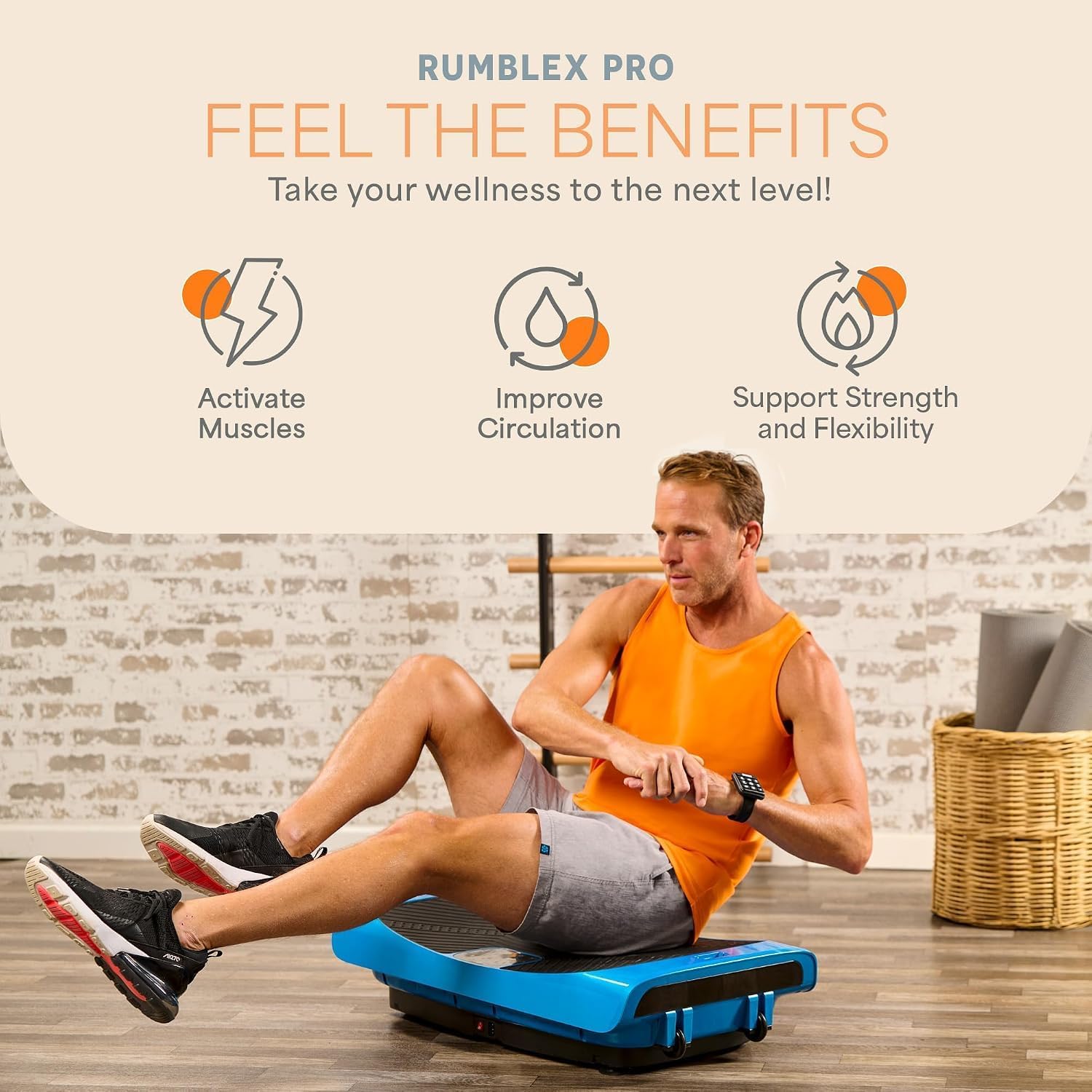 Detalle de Lifepro Rumblex Pro LP-RMXPRO-BLU 4D Curved Vibration Plate with Bluetooth