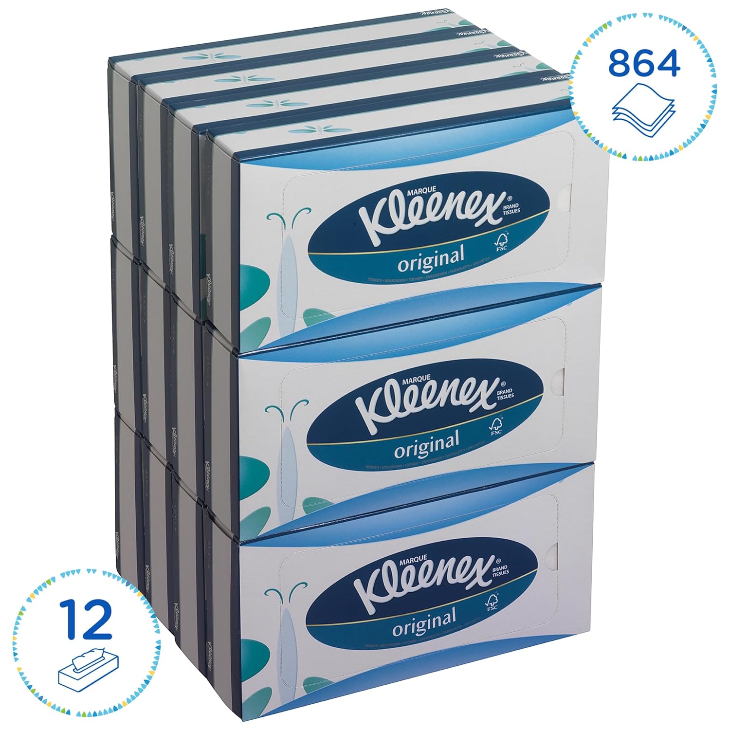 Thumbnail 1 de Kleenex Model 8824 3‑ply Facial Tissues, 864 total