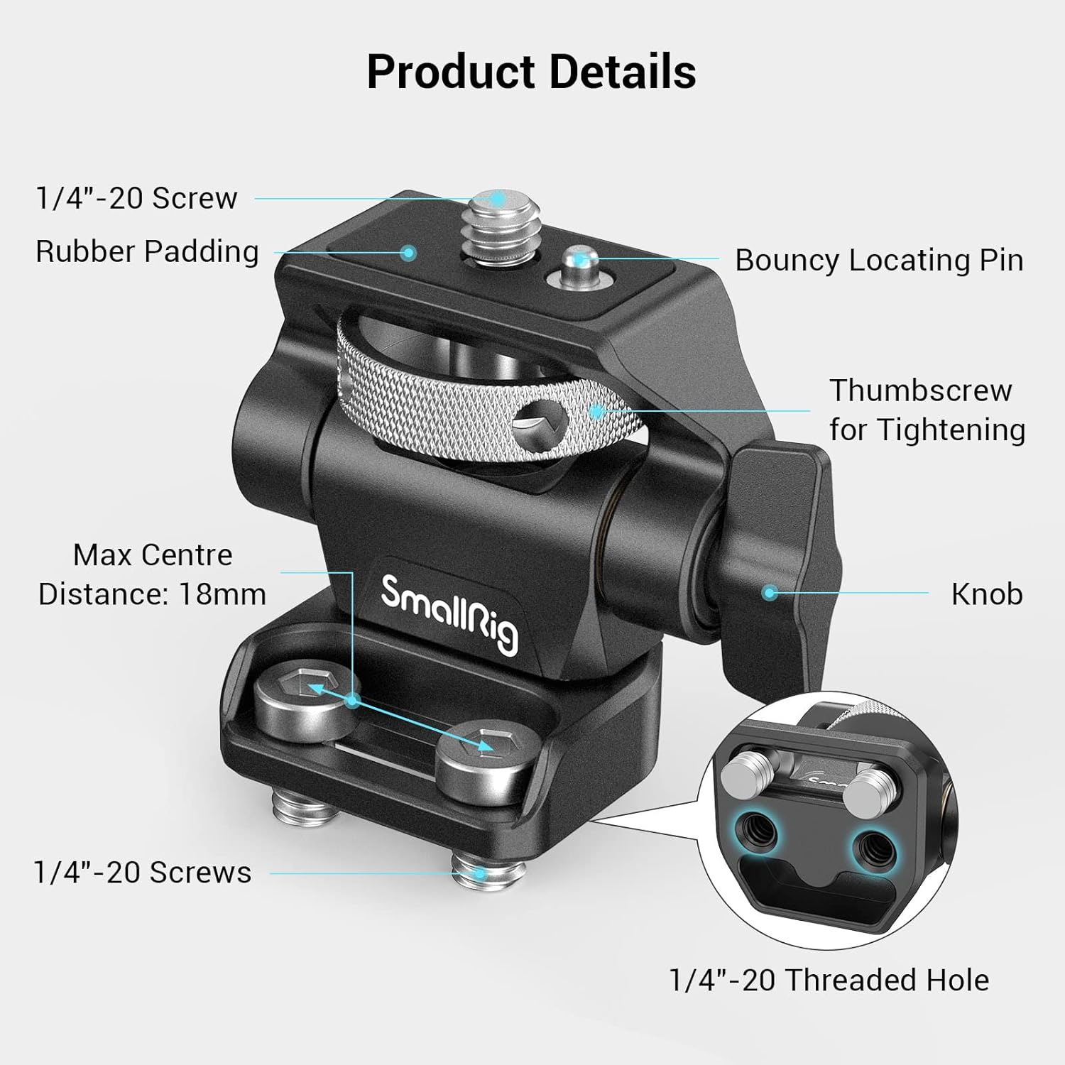 Thumbnail 1 de SMALLRIG 2904B Monitorhalterung 5"–7"