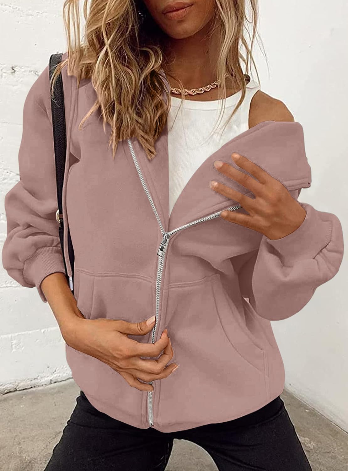 Detalle 2 de PRETTYGARDEN Women's 2026 Spring Zip Up Y2K Hoodies: Cozy, Casual jacket with pockets