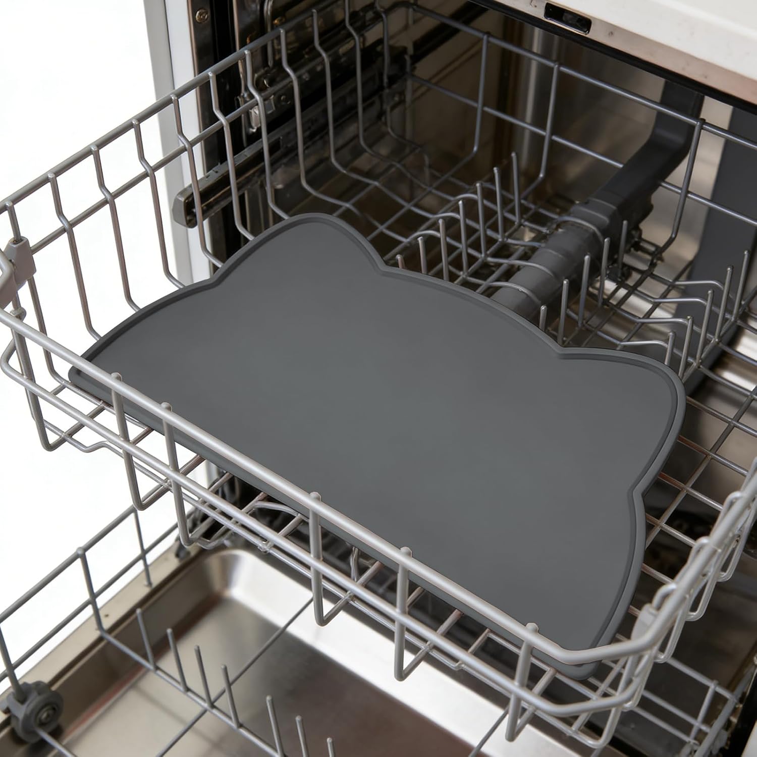 Detalle 2 de Cat Food Mat – Silicone Non-Slip, Waterproof Feeding Mat 44x25 cm (Charcoal Grey)