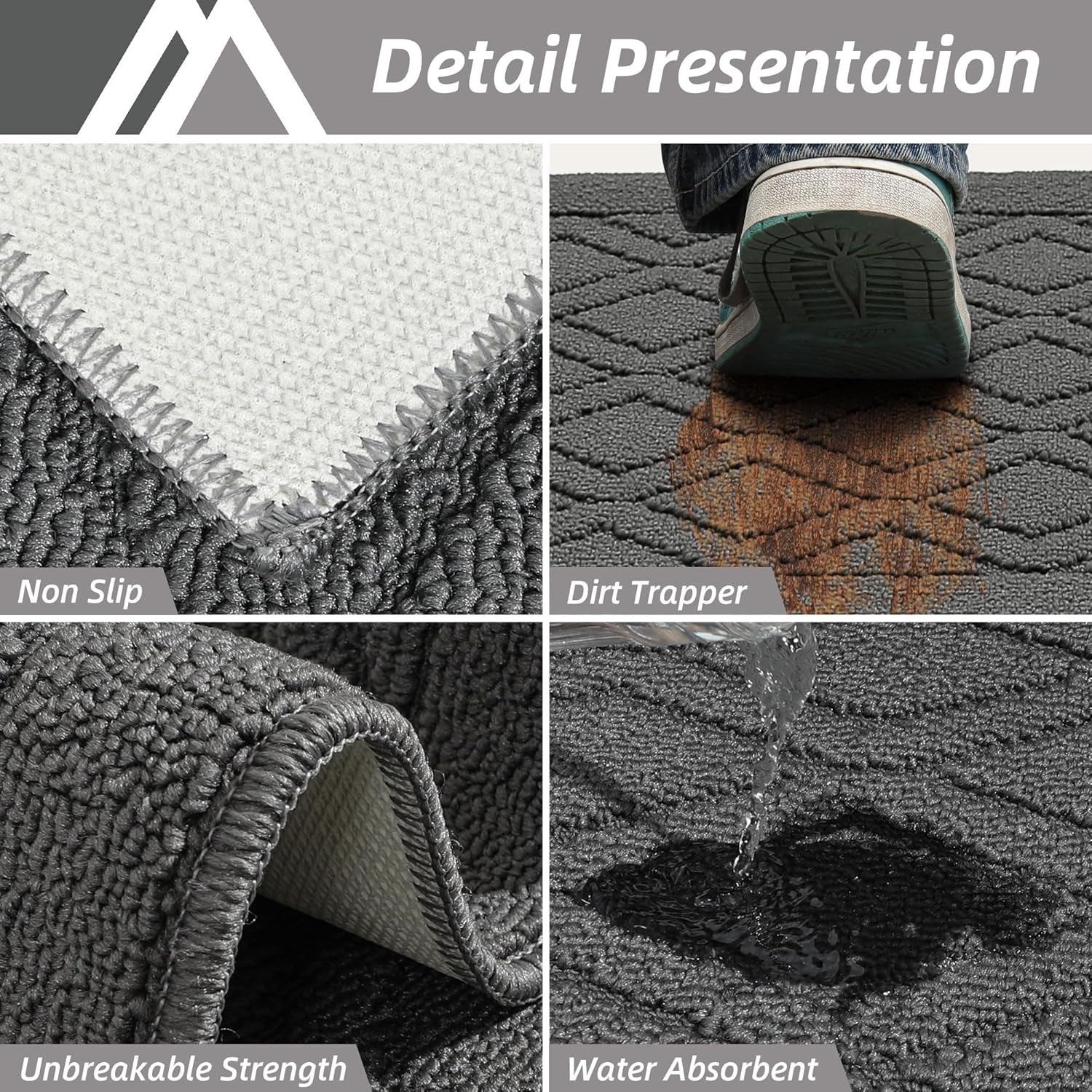 Detalle 2 de COSY HOMEER Kitchen Rug Mats 48x20 in ๐