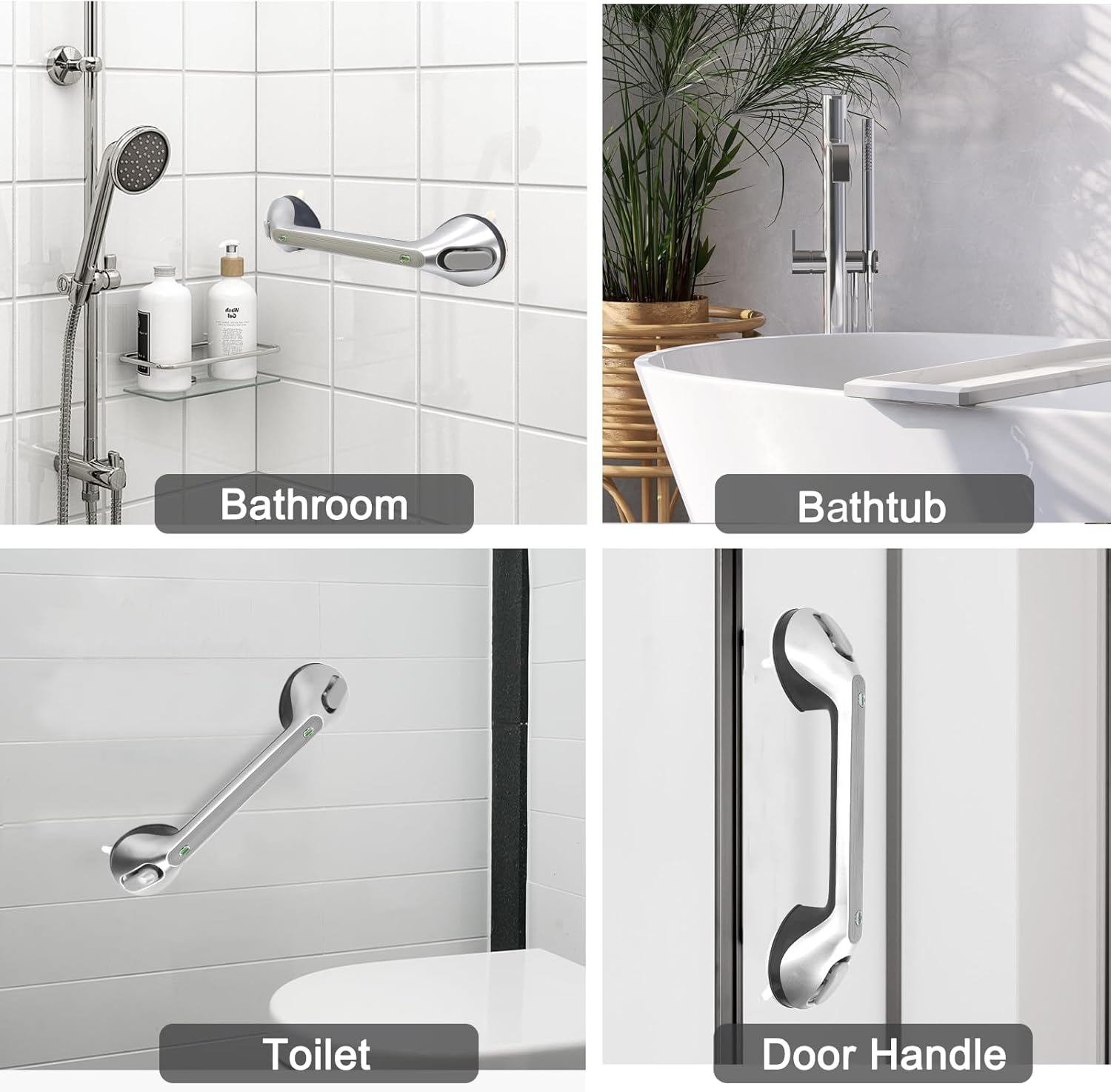 Thumbnail 4 de Newthinking Long Suction Grab Rail for Bathroom (16 inch) with Indicator – portable drill-free shower safety handle