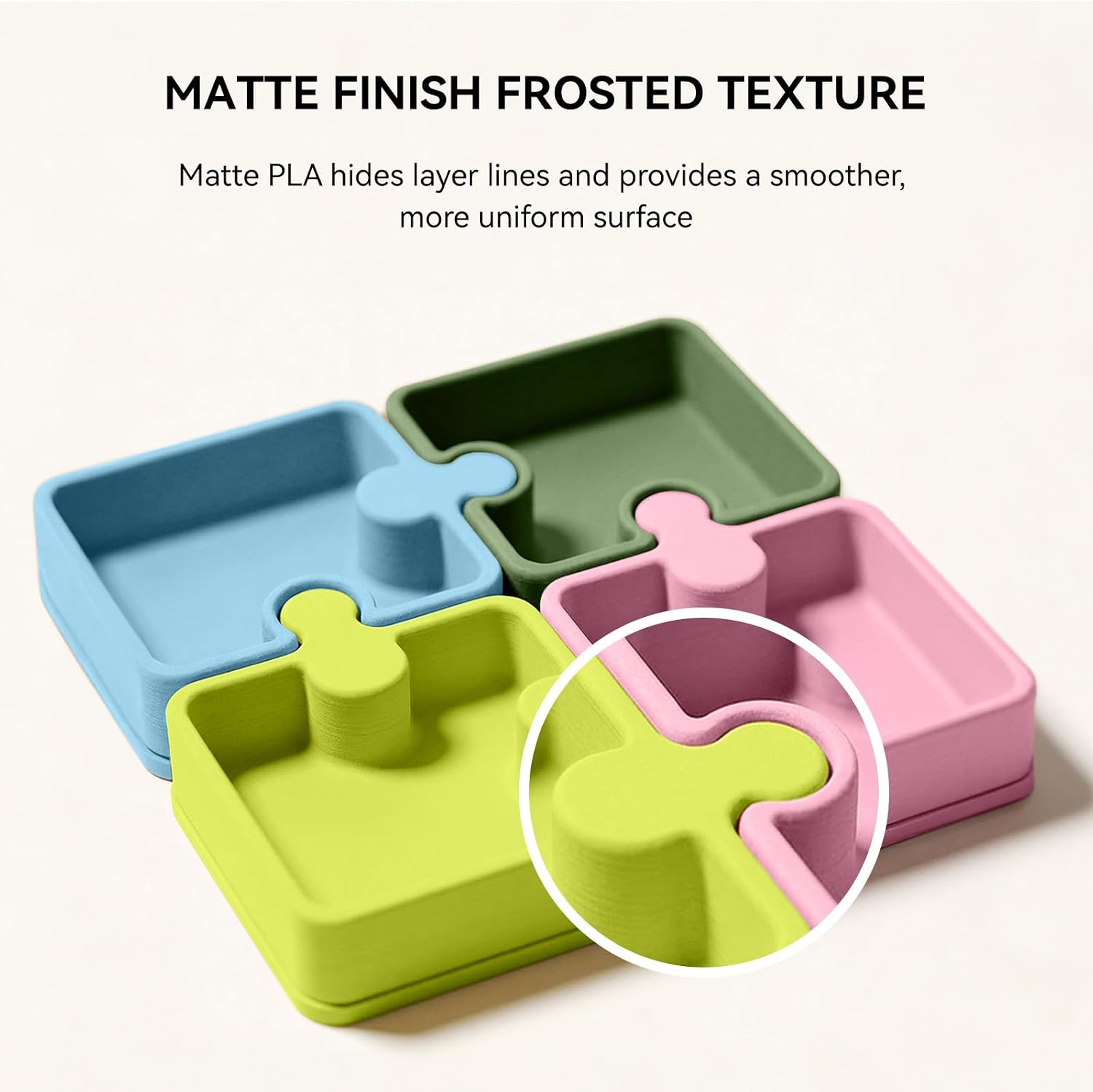 Detalle 2 de JAYO Matte PLA Filament 1,75 mm (matt), 1,1-kg Spule mit ca. 363 m – olivgrün